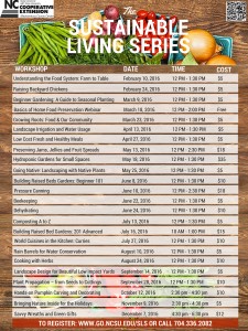 Cover photo for 2016 Sustainable Living Series Now Open for Registration!