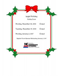 Cover photo for Office Closed Holiday Hours