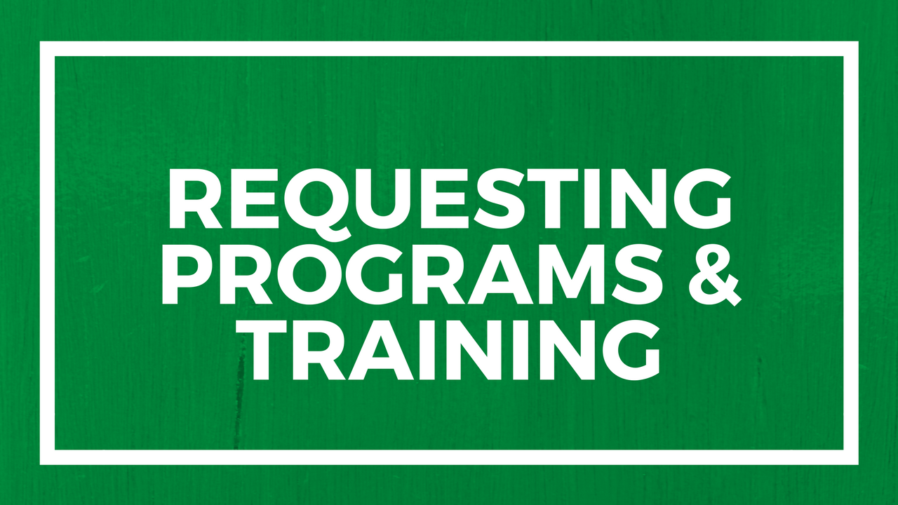 Request Programs and Training button