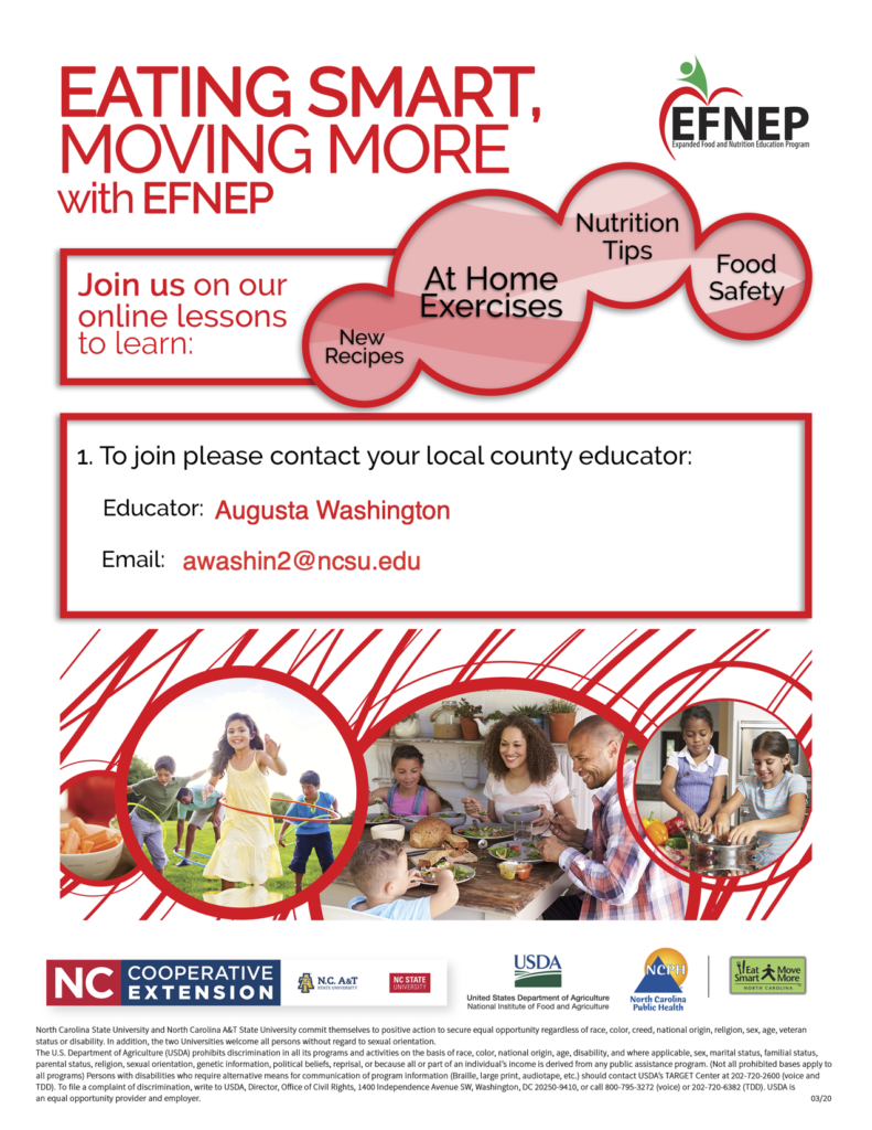 Eating Smart Moving More with EFNEP event flyer