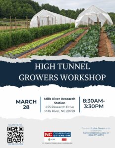 Cover photo for High Tunnel Growers Workshop- March 28th