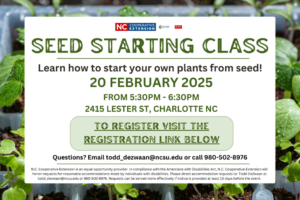 Seed Starting Class Information