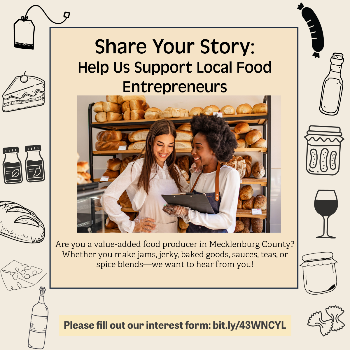 Local food focus group flyer